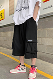 2025夏季新款针织直筒工装七分裤青少年休闲宽松多口袋GK650-P30，男装牛仔裤，电商A062
