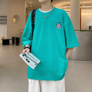 2025年夏季青少年趣味发泡印花短袖圆领休闲宽松T恤T88201-P45图片