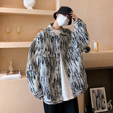 2021青少年外穿长袖夹克秋季宽松翻领休闲外套防风服W383-P60控75，男装夹克，电商A062
