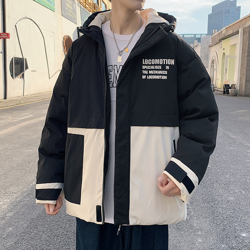 2025冬装加厚棉衣连帽潮牌棉服流行工装棉袄撞色棉外套MY884-P105图片