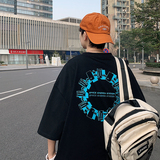 夏季新款青少年港风流行宽松印花短袖圆领休闲T恤T88137-P35，男装T恤，电商A062