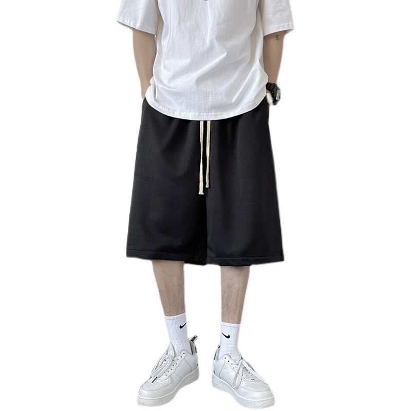 2025夏季新款针织五分裤青少年宽松休闲直筒运动裤DK110-P18,男装牛仔裤,电商A062