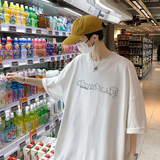 2025夏季港风趣味短袖青少年流行圆领印花休闲字母T恤T8863-P35，男装T恤，电商A062