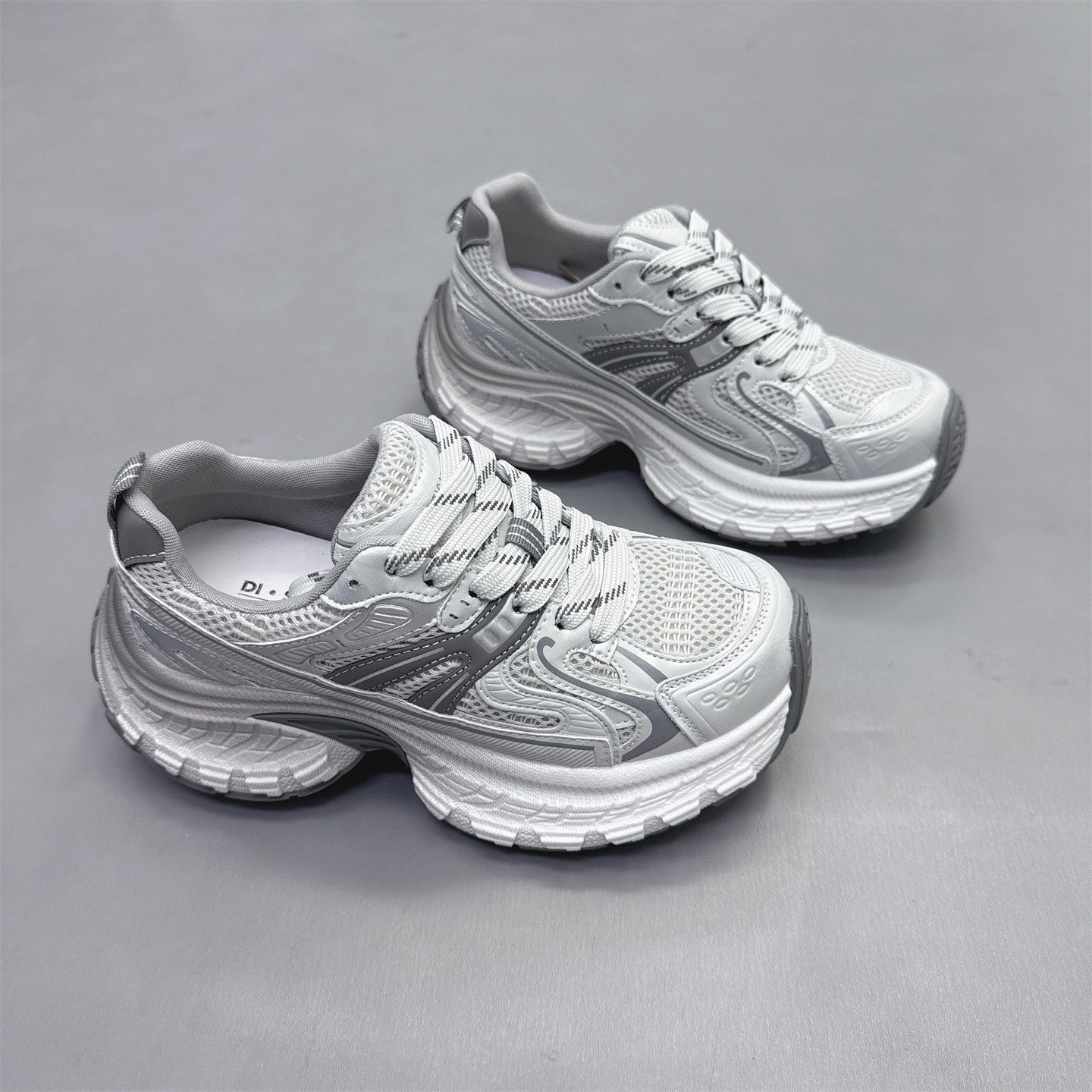 真皮厚底增高5cm老爹鞋2026春新款韩版系带休闲百搭运动女跑鞋潮