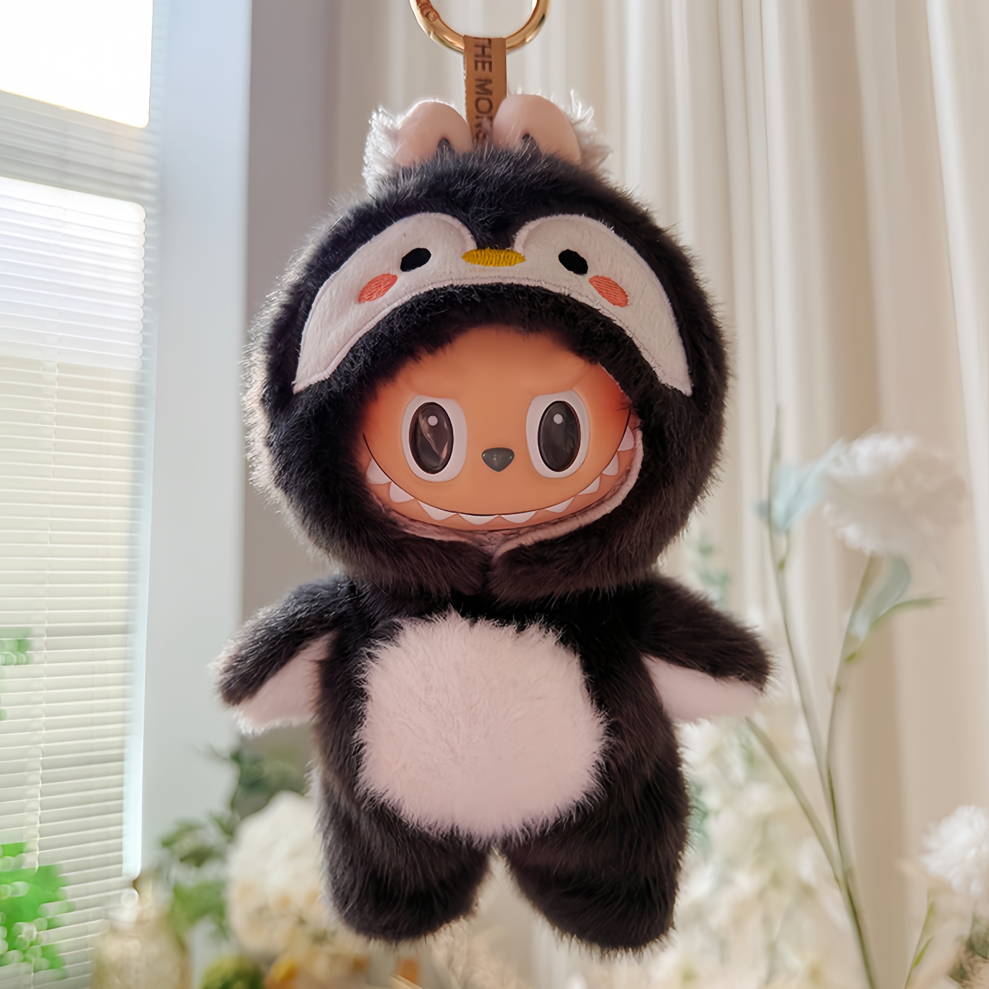 labubu企鹅连体娃衣套装欧貂绒衣