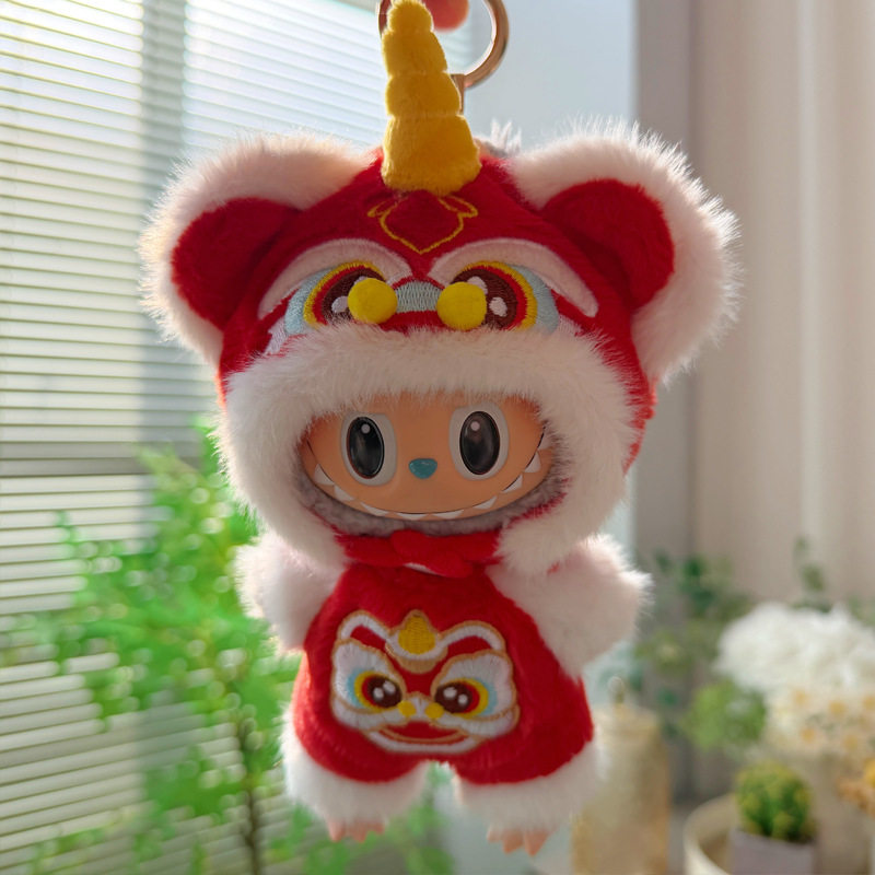 拉布布娃衣醒狮拜年衣服套装labubu一二三代17cm换装玩偶配饰着替,模玩/动漫/周边/娃圈三坑/桌游,潮玩娃衣,淘宝优惠券,粉丝福利购,淘宝优惠卷