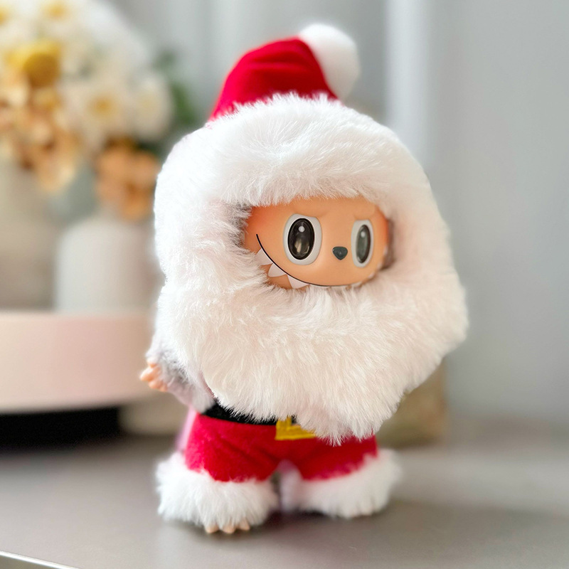 labubu娃衣圣诞老人衣服套装礼物