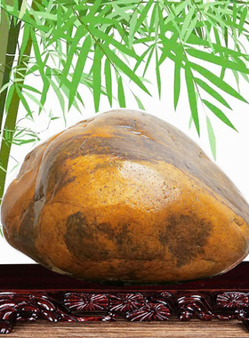 天然原石黄河石客厅熊猫相形石