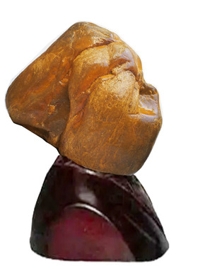 正宗黄河原石精品黄蜡石人物奇石