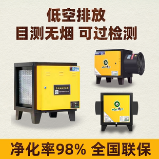 低空排放小型厨房烧烤油烟净化器除味饭店专用商用家用一体机餐饮