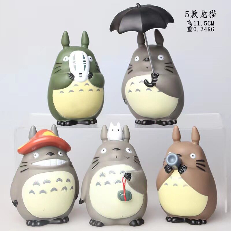 宫崎骏龙猫千与千寻手办守护无脸男公仔万圣节面具车载摆件模型
