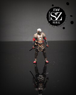 1/64/1/43人偶琦美拉出品铁拳吉光武士车模人偶摆件