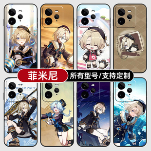 菲米尼原神二次元 璃9NEO3V60X70 软适用Realme真我GT7pro手机壳GTneo6SE5turbo玻14硅胶13来图12定制10S11PRO