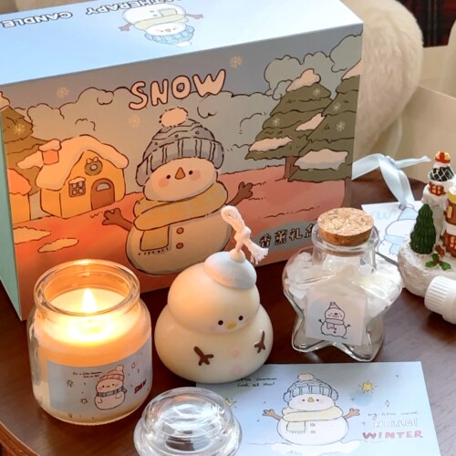 雪人香薰礼盒毕业礼物