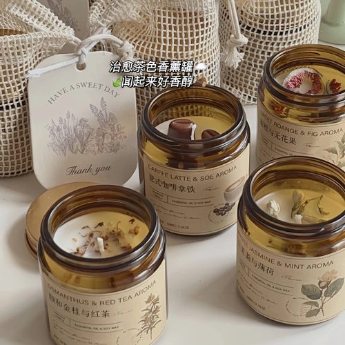 原创花植香薰蜡烛助眠高级香薰