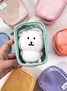 日本LIHITLAB.喜利myfa透明痛包10cm15cm外出遛娃娃包pvc明星公仔