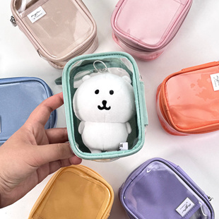 日本LIHITLAB.喜利myfa透明痛包10cm15cm外出遛娃娃包pvc明星公仔