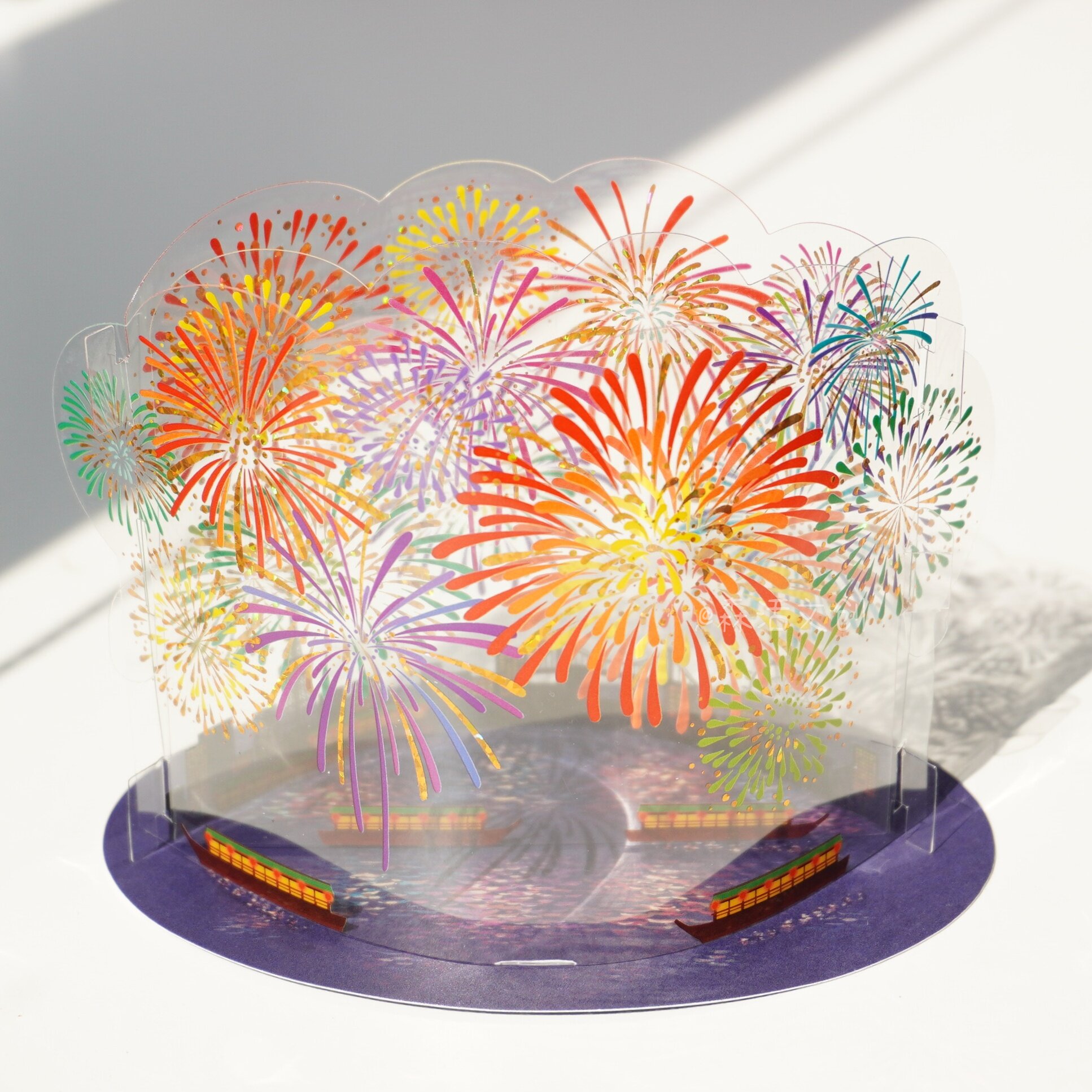 万用卡高端精致立体贺卡透明烟火幻彩光影烟花生日新年卡片合集