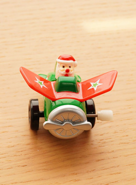 香港HANS发条玩具圣诞老人飞机翻倒趣味玩具