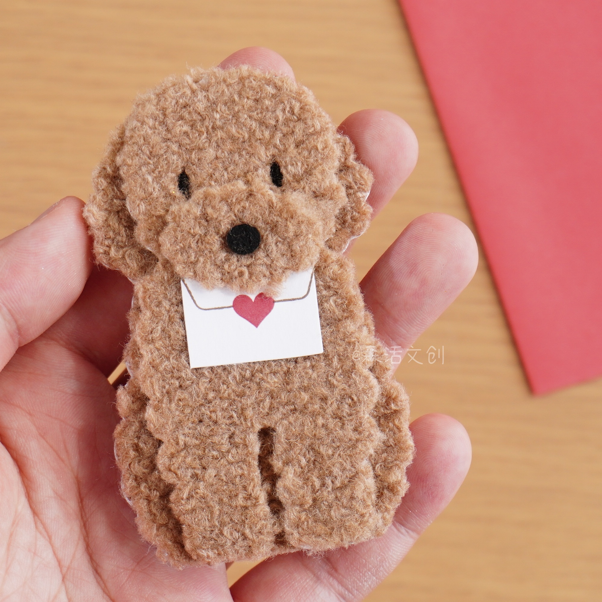 万用卡|台湾毛绒萌宠贵宾犬迷你创意立体贺卡感谢卡生日礼物萌趣