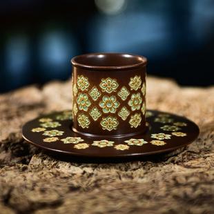 李斌大唐宝相花手工可乐杯大容量咖啡杯复古主人杯高颜值杯品茗杯