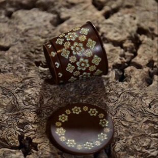 瓷茶记李斌大唐宝相花盖杯拉花咖啡杯原创手工杯暖手杯送礼推荐