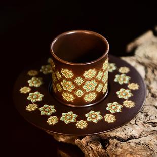 李斌大唐宝相花手工可乐杯大容量咖啡杯复古主人杯高颜值杯茶器