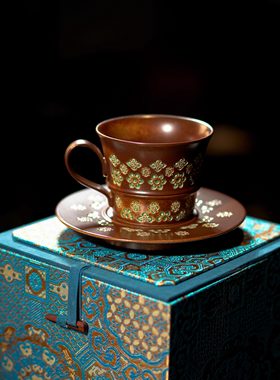 瓷茶记李斌大唐宝相咖啡把杯