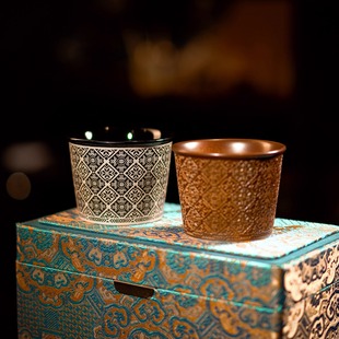 瓷茶记李斌四燕寻棠对杯礼盒套装原创咖啡杯套组节日送礼乔迁礼物