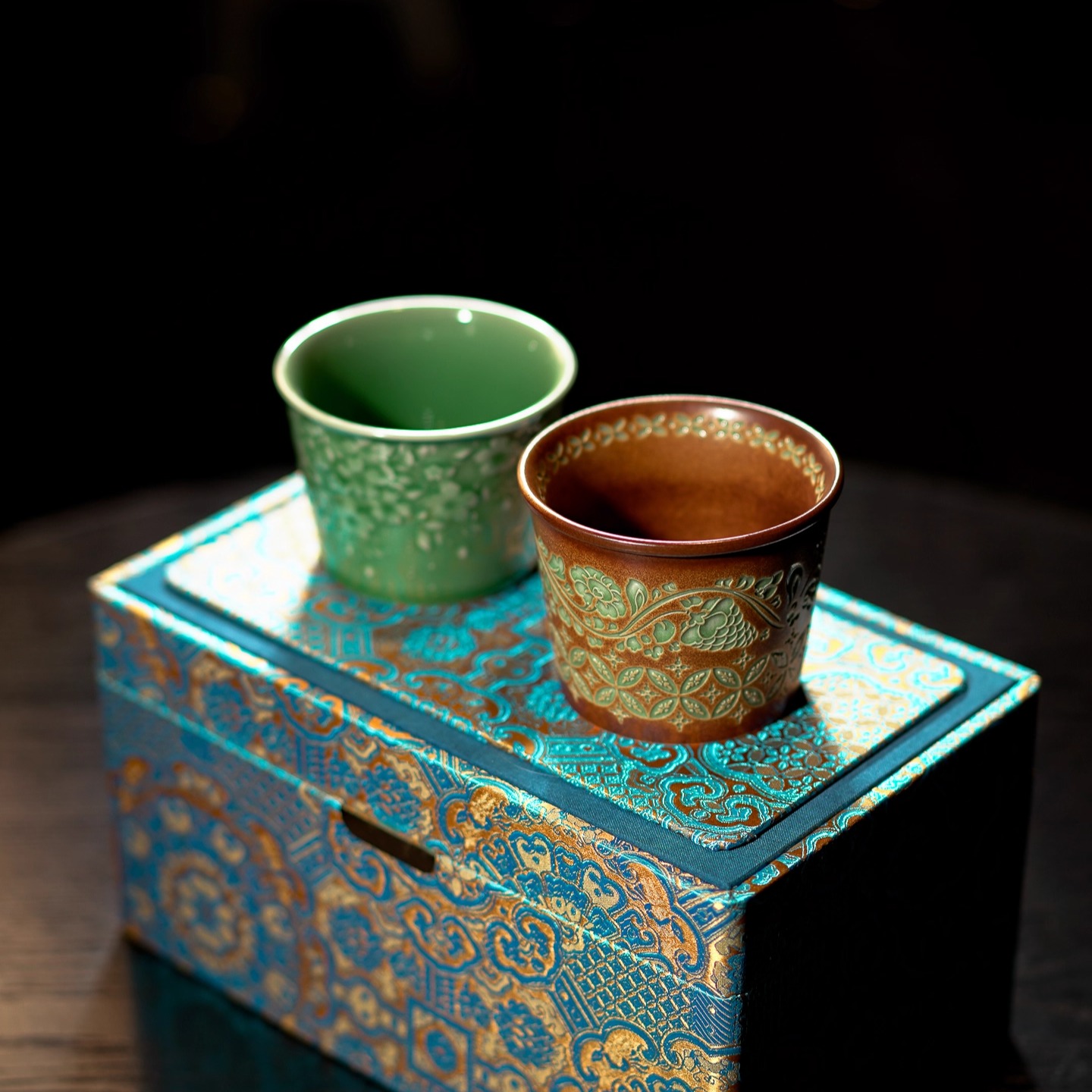 瓷茶记李斌有钱花繁花咖啡对杯
