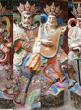 景德镇四大天王佛像天王殿持国增长广目多闻四大金刚陶瓷雕像1米5