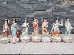 陶瓷七仙女摆件新中式家居装饰工艺品保家姑娘神像客厅办公室摆设