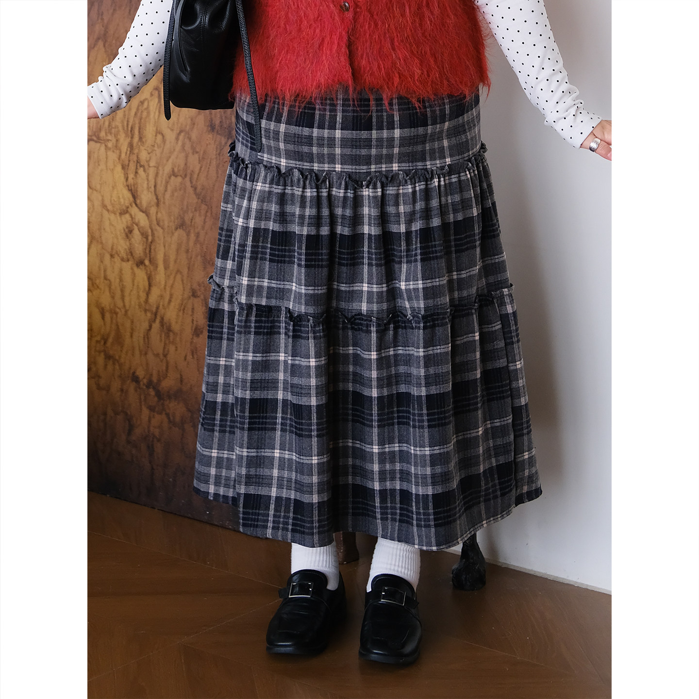 zooobaby01/22韩系胖mm复古格子半身裙高腰显瘦a字伞裙,女装/女士精品,大码半身裙,淘宝优惠券,粉丝福利购,淘宝优惠卷