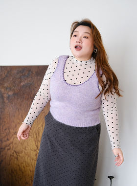 zooobaby01/22韩系春季撞色针织背心马甲上衣