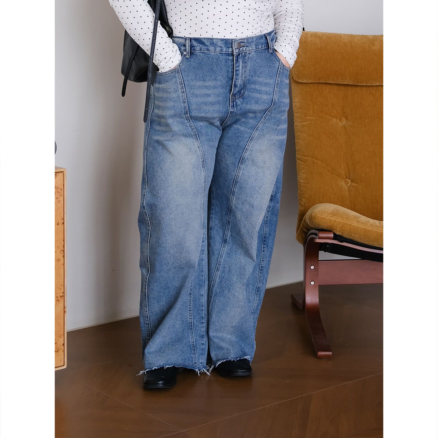 zooobaby01/22韩系早春显瘦毛边宽松牛仔裤子,女装/女士精品,大码裤装,淘宝优惠券,粉丝福利购,淘宝优惠卷