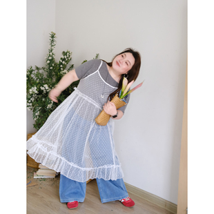 zooobaby03/18早春新品韩系木耳边叠搭吊带裙子