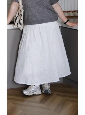 ZOOOBABY02/05晚八点早春韩系纯白色高腰显瘦A字半身裙子