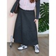 zooobaby11 24韩系百搭显瘦复古格纹拼接半身裙子