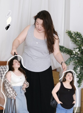 zooobaby03.118韩系简约百搭显瘦圆领纯色显瘦背心