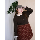 zooobaby10 20韩系简约撞色拼接假两件长袖 T恤女宽松显瘦上衣