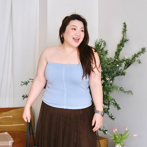 03/08早春新品韩系纯色百搭抹胸上衣