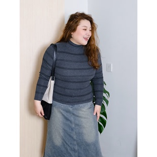 zooobaby11 女显瘦上衣 24韩系简约半高领多色显瘦百搭高弹针织衫