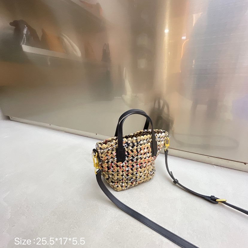小众手工编织牛皮小托特包女2025新款时尚单肩菜篮子子母包斜跨包
