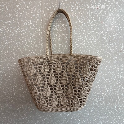 2026度假风大容量钩编包女新款夏季海边单肩沙滩包上班通勤托特包