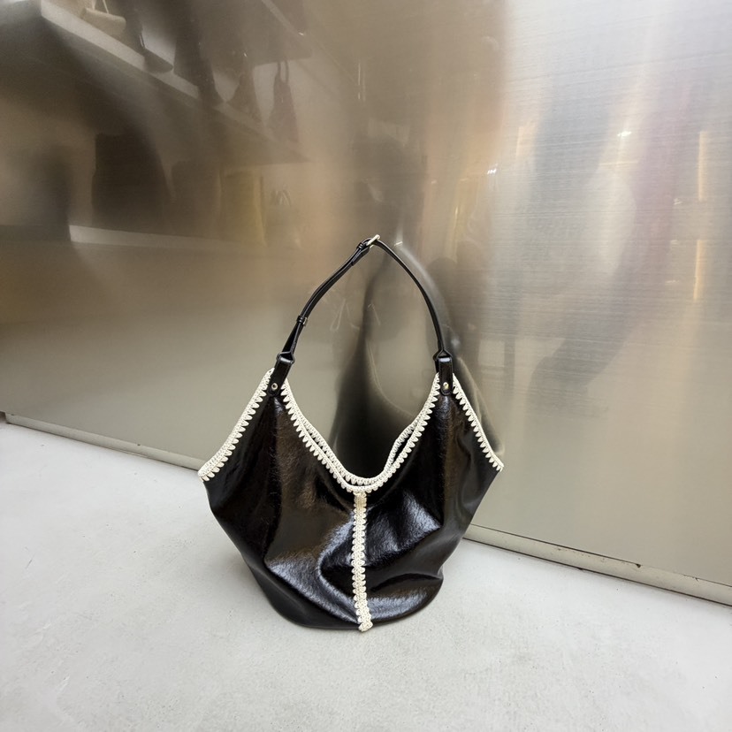 包包女2025新款网红撞色复古单肩包潮流腋下时尚休闲大容量托特包