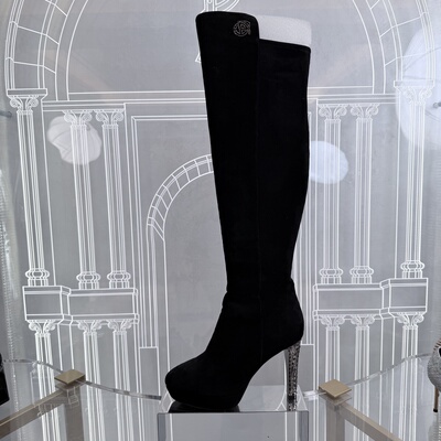 皇冠老店正品 诺贝达 水台钻根高跟过膝靴 RA01207