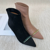 靴 皇冠老店正品 3T60218 恋尚萝莎 细高跟女靴时装 Linea Rosa