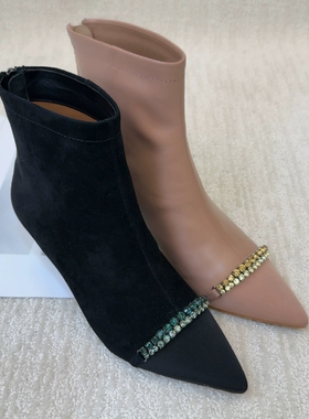 皇冠老店正品 Linea Rosa/恋尚萝莎 细高跟女靴时装靴 3T60218