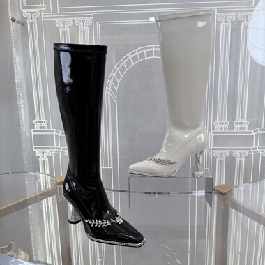 Cimior意大利轻奢女鞋 时尚锥形钻根长靴女靴 吊牌3680 CA25199