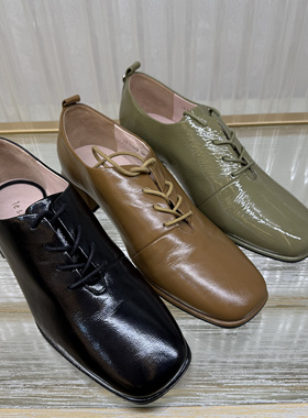 皇冠老店正品 莱尔斯丹 厚底系带乐福女鞋 3T31913